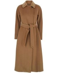 Max Mara - Coat Wool With Spread Collar - Lyst