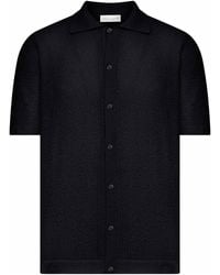 Roberto Collina - Perforated Knit Shirt With Classic Collar - Lyst