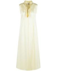Jil Sander - Ivory Acetate And Viscose Dress - Lyst