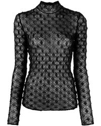 Isabel Marant - Toxani Mock-neck Lace Top - Lyst