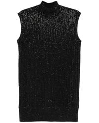 Emporio Armani - Wool Blend Mini Dress - Lyst