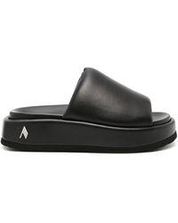 The Attico - Mia Platform Leather Slides - Lyst