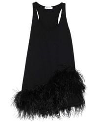 The Attico - Feathered Mini Dress - Lyst