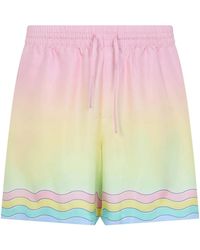 CASABLANCA - For The Love Of Dance Silk Shorts - Lyst