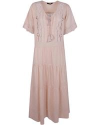 Seventy - Ramie Embroidered Dress - Lyst