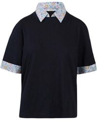 N°21 - T-Shirt With Contrasting Shirt Details - Lyst