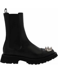McQueen - Studded Toe Chelsea Boots - Lyst