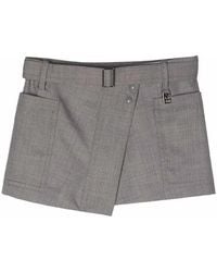 Low Classic - Wool Pocket Mini Skirt - Lyst