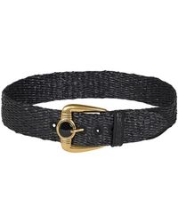 Etro - Belt Raffia - Lyst