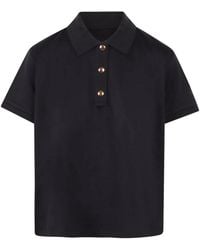 Moncler - Cotton Polo Shirt With Contrasting Trim - Lyst