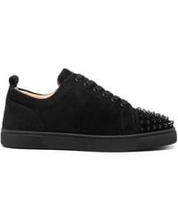 Christian Louboutin - Louis Junior Spikes Flat Veau Velours Ds - Lyst