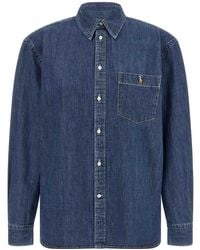 Polo Ralph Lauren - Denim Shirt With Logo Embroidery - Lyst