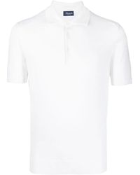 Drumohr - Buttoned Polo With Logo - Lyst