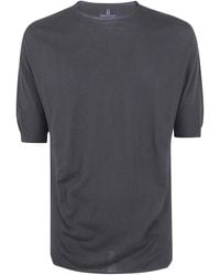 MD75 - Light Cotton Boxi Short Sleeves Sweater - Lyst