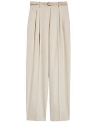 Max Mara - Entrata Wool Twill Trousers By - Lyst