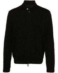 Armani - Wool Blend Zipped Jacket - Lyst