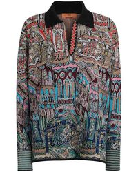 Missoni - Graphic-Print Knitted Jumper - Lyst