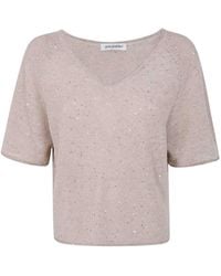 Gentry Portofino - Knit V Neck Sweater - Lyst