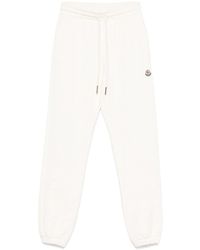 Moncler - Cotton Track Pants With Logo Patch - Lyst