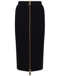 Elisabetta Franchi - Zip-Front Knit Skirt - Lyst