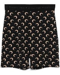 Marine Serre - Moon-Print Jersey Mini Shorts - Lyst
