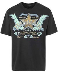 Balmain - Western Print T-shirt Straight Fit - Lyst