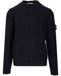 Stone Island - Crew Neck Sweater With English Ribs - Lyst