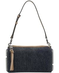Marc Jacobs - Denim The Denim Suede Snapshot Shoulder Bag - Lyst