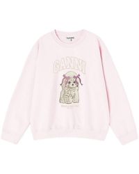 Ganni - Puddle Organic Cotton Sweater - Lyst