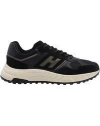 Hogan - Hyperlight Leather And Nylon Sneakers With Chunky Sole - Lyst