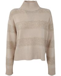 Brunello Cucinelli - Long Sleeve Turtle Neck Sweater - Lyst