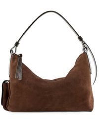 Marc Jacobs - Dark Leather And Suede Shoulder Bag - Lyst