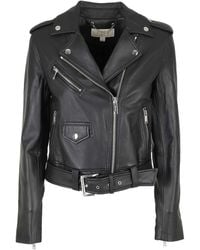 Michael Kors - Leather Biker Jacket - Lyst