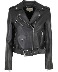 MICHAEL Michael Kors - Leather Biker Jacket - Lyst