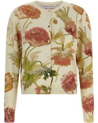 Carolina Herrera - Floral Print Cardigan - Lyst