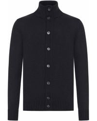 Zanone - Wool High Neck Cardigan - Lyst