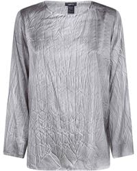 Avant Toi - Crumpled Effect Stretch Silk Blouse - Lyst