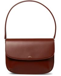 A.P.C. - Sac Sarah Bag In Smooth Leather And Logo - Lyst