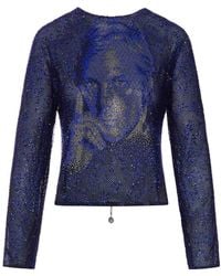 Giorgio Armani - Top Completely Covered With Rhinestone - Lyst