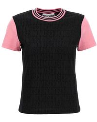 Moschino - Knitted T-shirt Logo Crew Neck - Lyst