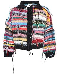 CAVIA - Wool Crochet Oversized Cardigan - Lyst