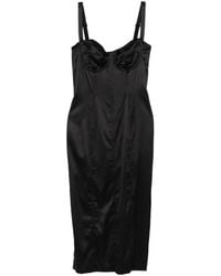 Dolce & Gabbana - Silk Midi Dress - Lyst