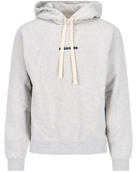 Jil Sander - Logo Hooded Sweatshirt - Lyst