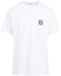 Loewe - Anagram Embroidered Logo T Shirt - Lyst