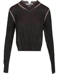 Acne Studios - Crumpled V-Neck Sweater - Lyst
