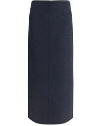 Brunello Cucinelli - Virgin Wool Midi Skirt - Lyst