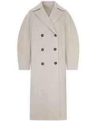Brunello Cucinelli - Long Double-Breasted Wool And Cashmere Coat - Lyst