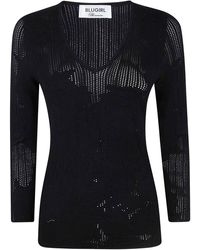 Blugirl Blumarine - Ecs Viscose V Neck Sweater - Lyst
