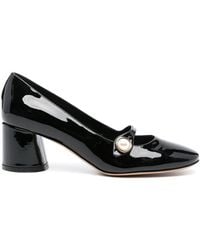 Casadei - Round Toe Mid Block Slip-On Shoes - Lyst