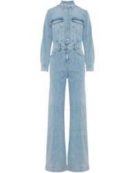 7 For All Mankind - Luxe Jumpsuit Morning Sky - Lyst